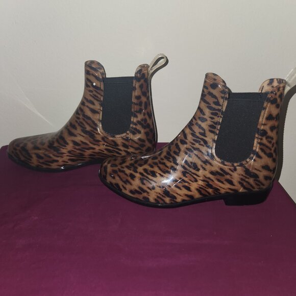 Cheetah Print A New Day Rainboots Size 7 - Picture 5 of 7
